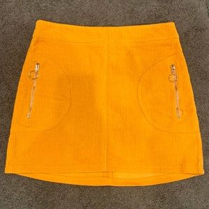 Mustard Yellow Corduroy Skirt